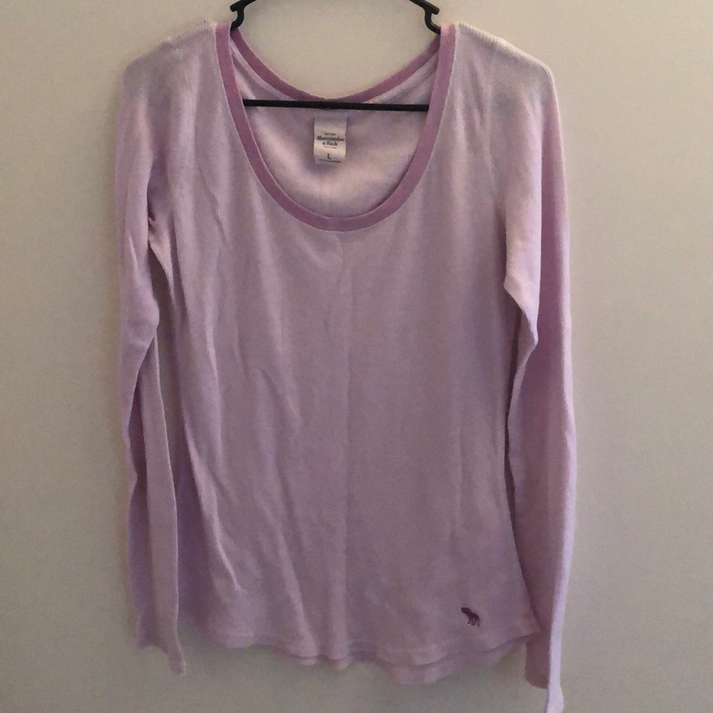 abercrombie & fitch rosé long sleeved top